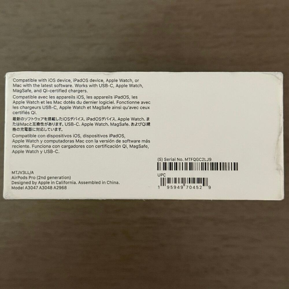 Apple AirPods PRO 2nd Gen MTJV3LL/A USB‑C MagSafe Case New Unopened GENUINE - Picture 8 of 16